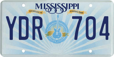 MS license plate YDR704