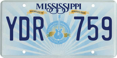 MS license plate YDR759