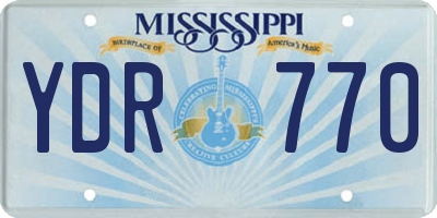 MS license plate YDR770