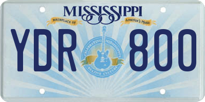 MS license plate YDR800