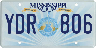 MS license plate YDR806