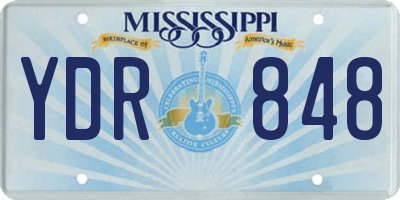 MS license plate YDR848