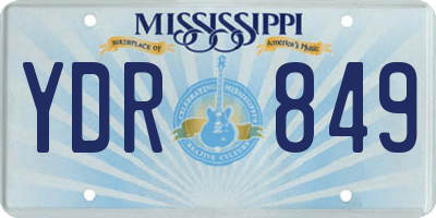 MS license plate YDR849
