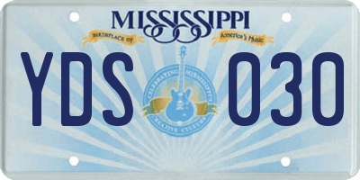 MS license plate YDS030