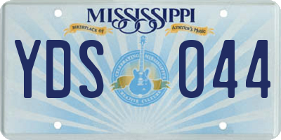 MS license plate YDS044