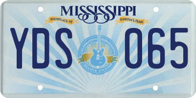 MS license plate YDS065