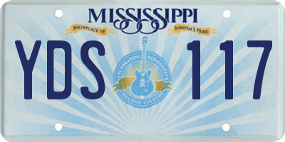 MS license plate YDS117