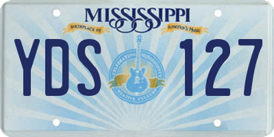 MS license plate YDS127