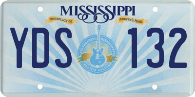 MS license plate YDS132
