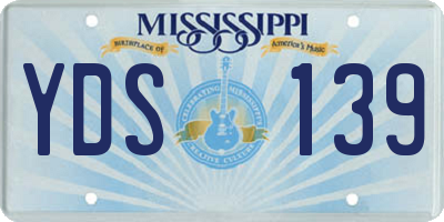 MS license plate YDS139