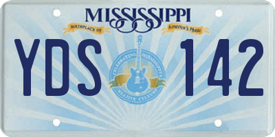 MS license plate YDS142