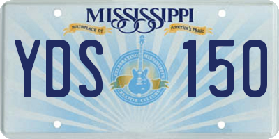MS license plate YDS150