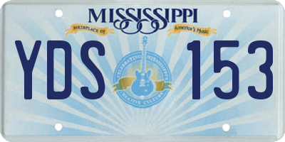 MS license plate YDS153