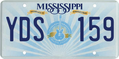 MS license plate YDS159