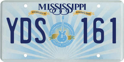 MS license plate YDS161