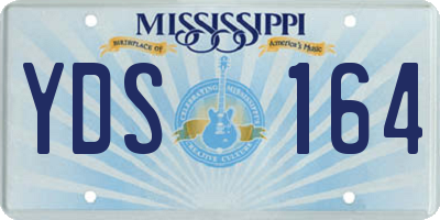 MS license plate YDS164