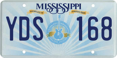 MS license plate YDS168