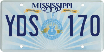 MS license plate YDS170
