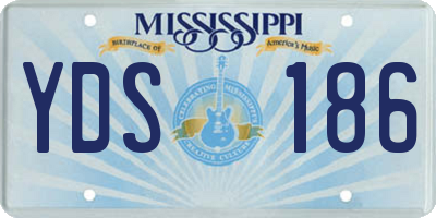MS license plate YDS186