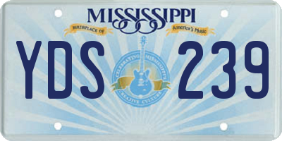 MS license plate YDS239