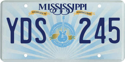 MS license plate YDS245