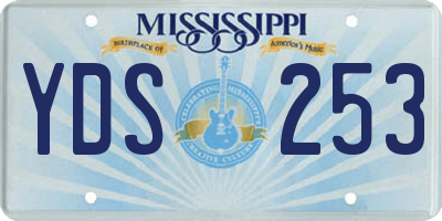 MS license plate YDS253