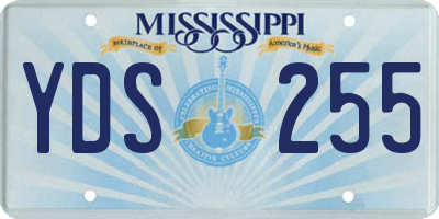 MS license plate YDS255