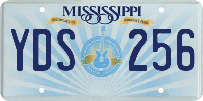 MS license plate YDS256