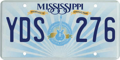 MS license plate YDS276