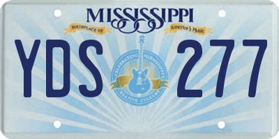 MS license plate YDS277