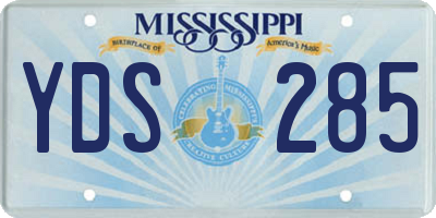 MS license plate YDS285