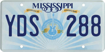 MS license plate YDS288