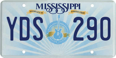 MS license plate YDS290