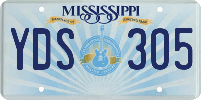 MS license plate YDS305