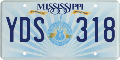 MS license plate YDS318