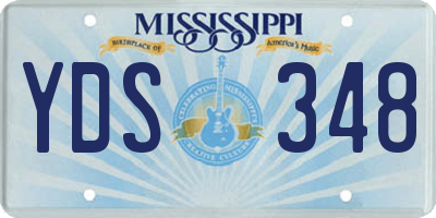 MS license plate YDS348