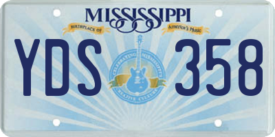 MS license plate YDS358