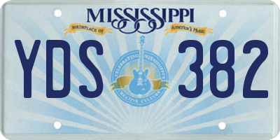 MS license plate YDS382