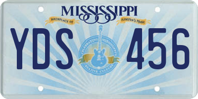 MS license plate YDS456