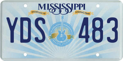 MS license plate YDS483