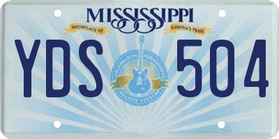 MS license plate YDS504