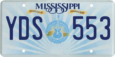MS license plate YDS553