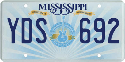 MS license plate YDS692