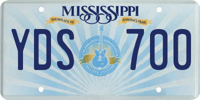 MS license plate YDS700
