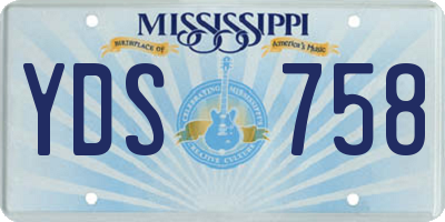 MS license plate YDS758