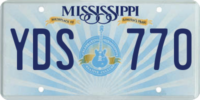MS license plate YDS770