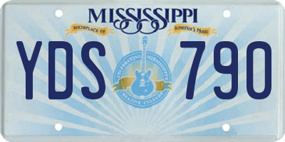 MS license plate YDS790