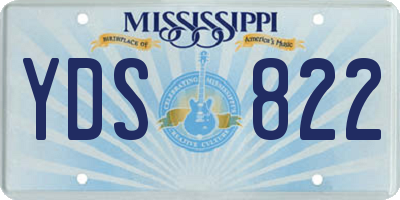 MS license plate YDS822