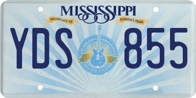 MS license plate YDS855