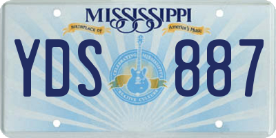 MS license plate YDS887